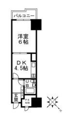 シャンボール大名D棟 - 所在階***階の間取り図 6170