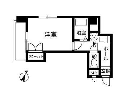 ピュア天神402号室-間取り