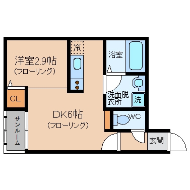 シャイニーハウス102号室-間取り