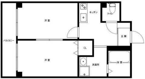 フリューゲル高砂203号室-間取り