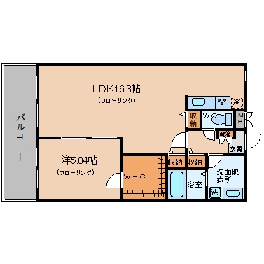 アーバンハイツ住乃江509号室-間取り