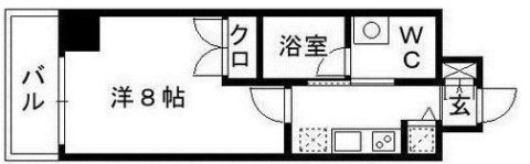 クレスティア天神サウス602号室-間取り