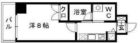 クレスティア天神サウス - 所在階 の間取り図