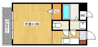 イースト天神STUDIO503号室-間取り