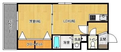 アベニール薬院1002号室-間取り