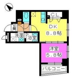 スーペリアニューハイム薬院501号室-間取り