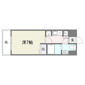 マジェスティック井尻502号室-間取り