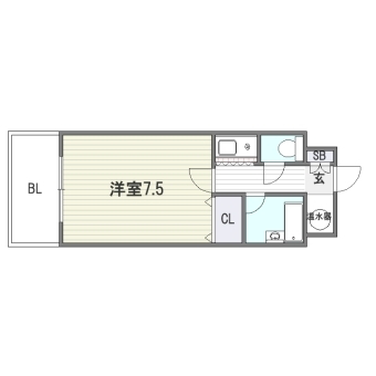 サンシティ箱崎九大前519号室-間取り