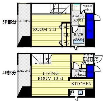 グラン・ノーブル六本松403号室-間取り