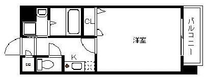 エンクレスト薬院1002号室-間取り