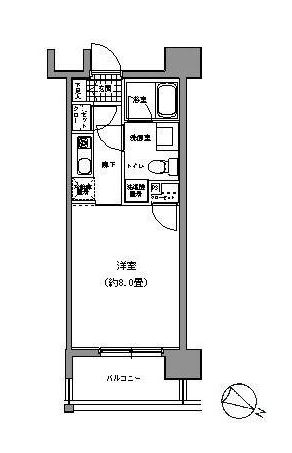 パークアクシス六本松607号室-間取り