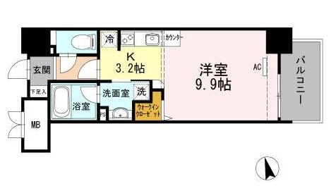 ウェルブライト博多ステーション205号室-間取り