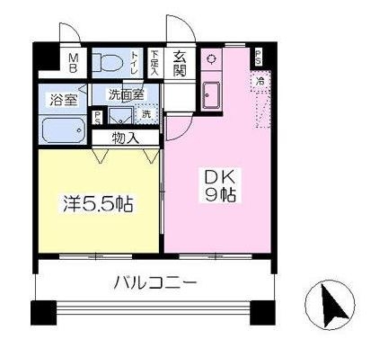 ゼロマクト603号室-間取り