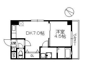 アリエスサン博多駅南203号室-間取り