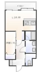 フォレストコート住吉 - 所在階***階の間取り図 6328