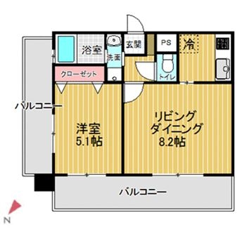 エンクレスト天神南II201号室-間取り