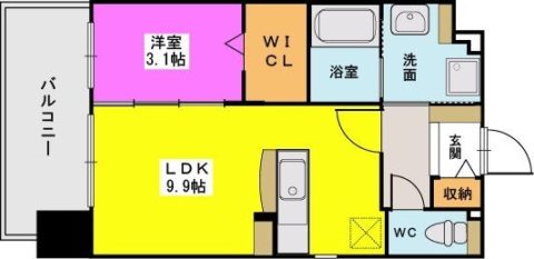 ヒルズ薬院802号室-間取り