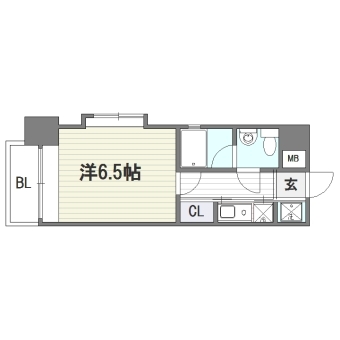 エステートモア箱崎205号室-間取り