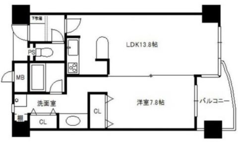 サンシティ博多FLEX219F号室-間取り