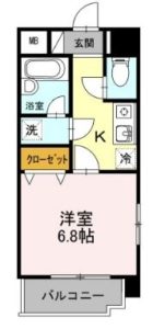 リージェント大橋 - 所在階 の間取り図