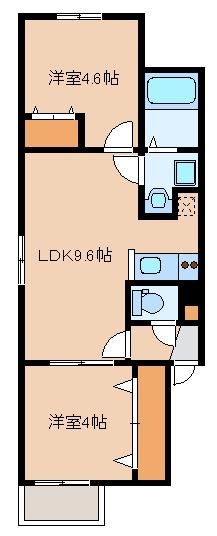 ワレアハレ和白101号室-間取り