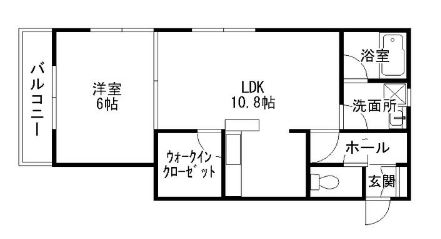 パイン・リッジ201号室-間取り