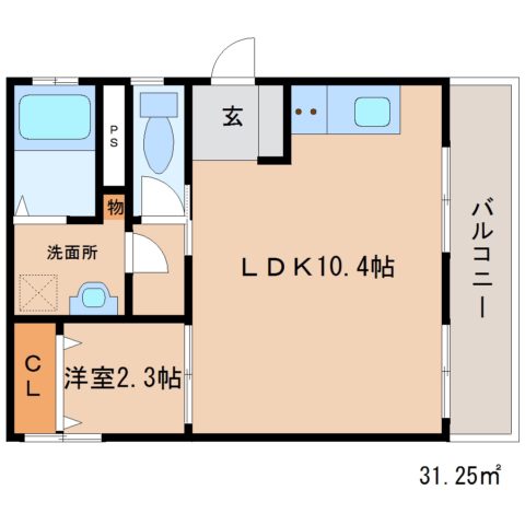 未来天神ビル201号室-間取り