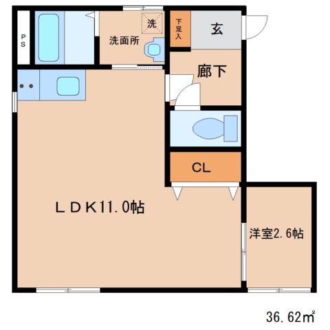 未来天神ビル202号室-間取り