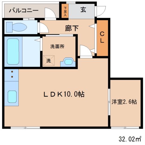 未来天神ビル302号室-間取り