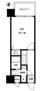 エステートモア天神ワーフ - 所在階 の間取り図