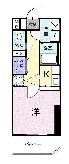 ルネス六本松503号室-間取り