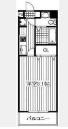 コンドミニアム薬院駅 - 所在階***階の間取り図 6396