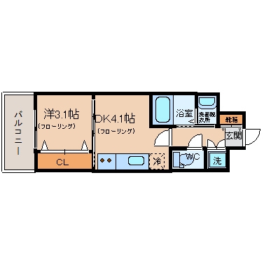 アイ・セレブ博多駅前303号室-間取り