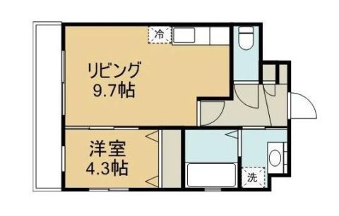 ヴァンヴェール博多403号室-間取り