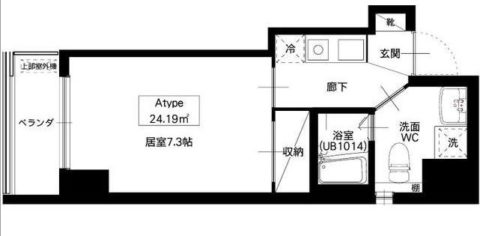 ヴォーグ大手門405号室-間取り