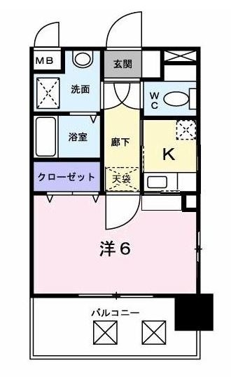 ハイネタウン箱崎202号室-間取り