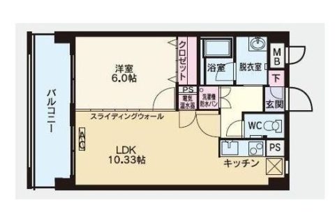 グランシャリオ住吉605号室-間取り