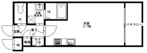 エクセレンシア天神1007号室-間取り