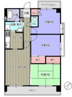 サンステージ福岡南 - 所在階***階の間取り図 9765