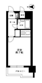 朝日プラザ天神 - 所在階***階の間取り図 6461