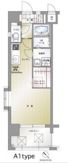 エンクレスト博多駅南III - 所在階***階の間取り図 7811