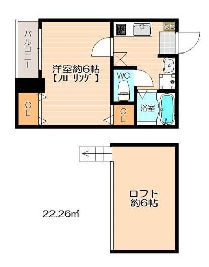 レガリータ薬院302号室-間取り