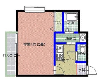 ル・レーヴ薬院304号室-間取り