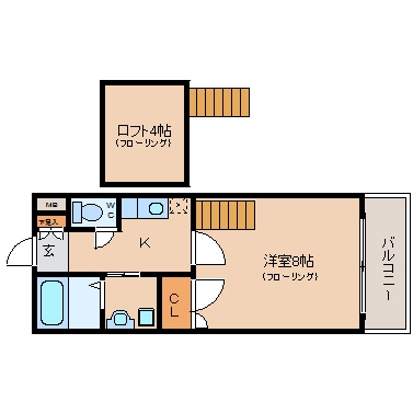 パルーシア空港202号室-間取り