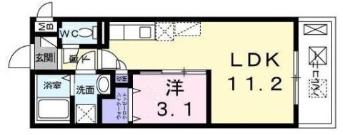 ボヌール高砂804号室-間取り