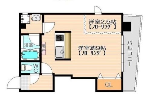 ジェンティーレ天神II201号室-間取り