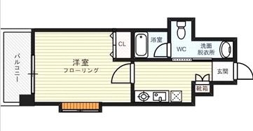 アソシアグロッツォ薬院サウスシーン1305号室-間取り