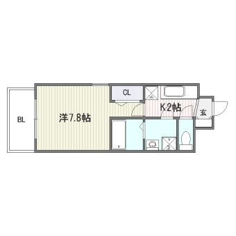 パルク博多駅南303号室-間取り