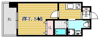 ピュアドームティアラ大手門802号室-間取り