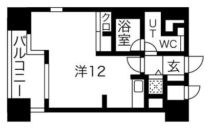 ラクレイス県庁口401号室-間取り